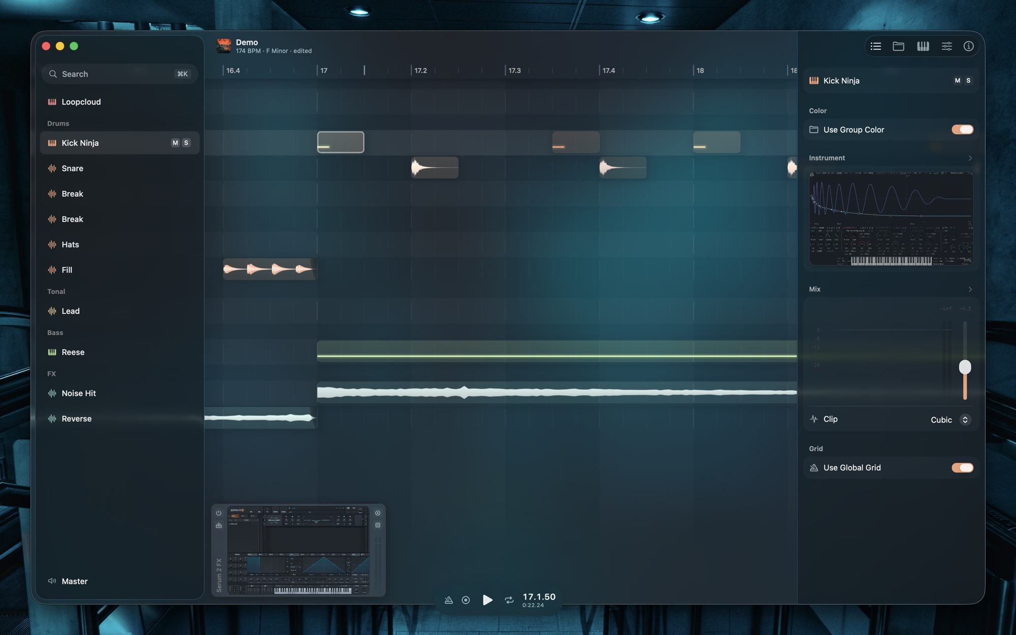 Gridshift, a project open in the app